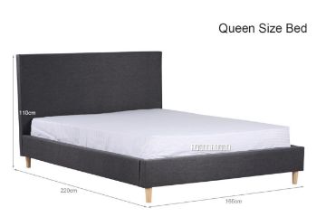Picture of MADRID Fabric Bed Frame in King Single/Double/Queen Size