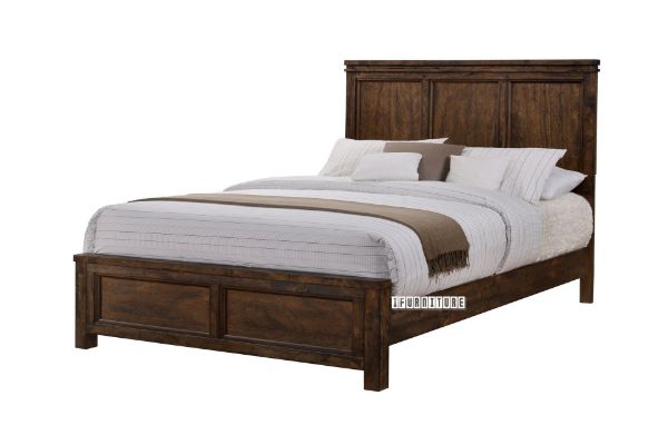 Picture of VENTURA Oak Platform Bed Frame - King Size