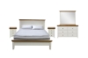 Picture of NOTTINGHAM 4PC/5PC/6PC Solid Oak Bedroom Combo in Queen/King Size (White)