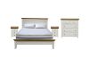 Picture of NOTTINGHAM Solid Oak Bed Frame (White) - 4PC Queen 