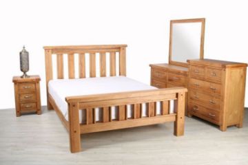 Picture of WESTMINSTER 4PC/5PC/6PC Solid Oak Bedroom Combo in Queen/ King Size
