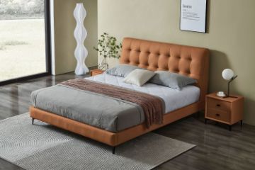 Picture of AUGUSTA Genuine Leather Queen/King/Super King Size Bed Frame (Brown)