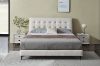 Picture of AUGUSTA Genuine Leather Queen/King Size Bed Frame (Light Grey)