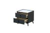 Picture of CUBA 2-Drawer Sintered Stone Top Bedside Table (Dark Grey)