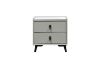 Picture of AUGUSTA 2-Drawer Sintered Stone Top Bedside Table (Light Grey)