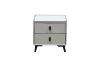 Picture of AUGUSTA 2-Drawer Sintered Stone Top Bedside Table (Light Grey)