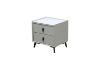 Picture of AUGUSTA 2-Drawer Sintered Stone Top Bedside Table (Light Grey)