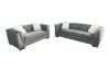 Picture of MALMO Velvet Sofa Range with Pillows (Grey) - 2 Seater