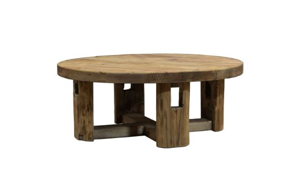 Picture of HOMER D90 Reclaimed Pine Wood Round Coffee Table