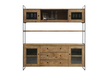 Picture of ELMORE Reclaimed Pine Wood Cabinet Shelf/Display Cabinet(190x180cm)