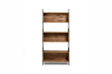 Picture of ELMORE Reclaimed Pine Wood Narrow Iron Shelf (190x90cm)