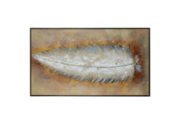 Picture of H76 Hand Oil Painting Canvas Wall Art With Black Frame ( 80x140cm)
