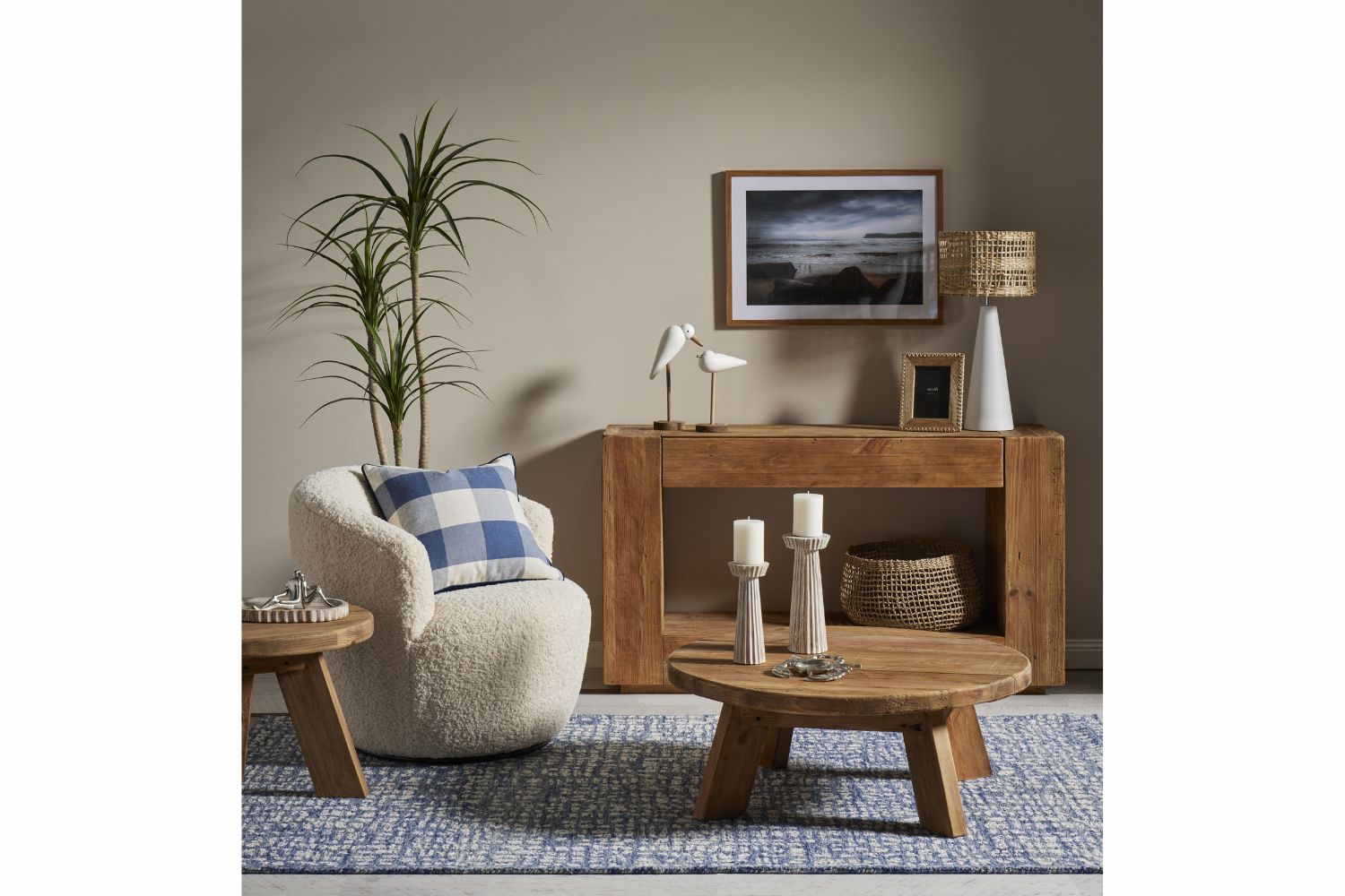 HOMER 100% Reclaimed Pine Wood Cuboid Console Table (140x76cm)