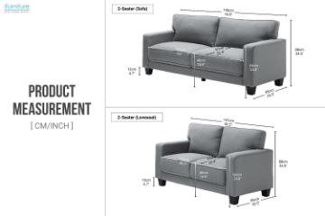 Picture of LANCASTER 3/2 Seater Fabric Sofa Range