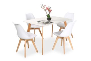 Picture of EFRON 5PC Dining Set (White) - 1.6M Table