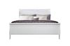 Picture of LOUIS Hevea Wood Bed Frame with LED Lighting Headboard in Queen Size (White)
