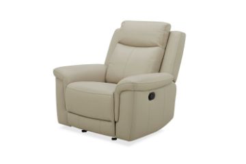 Picture of MOONLIT Genuine Leather Recliner Sofa Range - 1 Seat Manual Rocking Recliner Chair