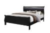 Picture of LOUIS Hevea Wood Bed Frame with LED Lighting Headboard in Queen Size (Black) 