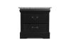 Picture of LOUIS 2-Drawer Hevea Wood Bedside Table with LED Lighting (Black)