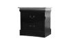 Picture of LOUIS 2-Drawer Hevea Wood Bedside Table with LED Lighting (Black)