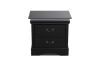Picture of LOUIS 2-Drawer Hevea Wood Bedside Table with LED Lighting (Black)