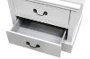 Picture of LOUIS 2-Drawer Hevea Wood Bedside Table with LED Lighting (White)