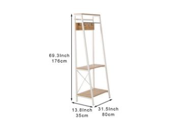 Picture of CITY 177x80cm Angled Storage Rack (White)