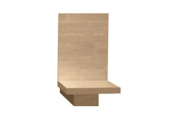 Picture of YUKI Japanese Low Height Bedside Table With Back Panel