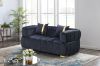 Picture of VEGAS Chesterfield Velvet Sofa (Black) - 2 Seater