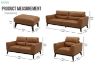 Picture of STONELAND 3/2/1 Seater 100% Genuine Oil Waxed Leather Sofa Range with Ottoman
