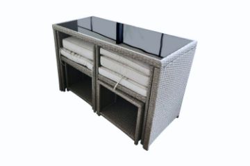 Picture of ARIES 5PC Space-Saver Outdoor Dining Wicker Set 