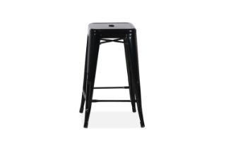 Picture of TOLIX Replica Bar Stool Seat H75 - Matt Black