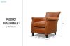 Picture of ALANA 100% Genuine Silky Aniline Leather Club Armchair
