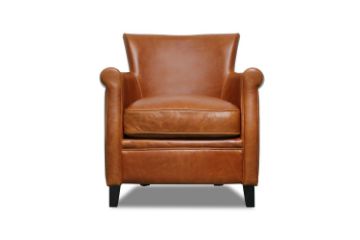 Picture of ALANA 100% Genuine Silky Aniline Leather Club Armchair