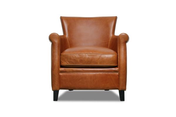 Picture of ALANA 100% Genuine Silky Aniline Leather Club Armchair