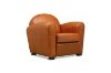 Picture of BOURBON 100% Genuine Silky Aniline Leather Club/Cigar Armchair