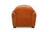 Picture of BOURBON 100% Genuine Silky Aniline Leather Club/Cigar Armchair