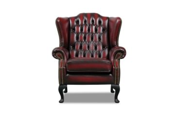 Picture of WILLIFORD 100% Genuine Leather Chesterfield High Back Wing Chair/Sofa Chair  (Maroon)