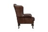 Picture of WILLIFORD 100% Genuine Leather Chesterfield High Back Wing Armchair (Tobacco)