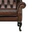 Picture of WILLIFORD 100% Genuine Leather Chesterfield High Back Wing Armchair (Tobacco)
