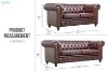 Picture of WILLIFORD 3/2 Seater 100% Genuine Leather Chesterfield Sofa Range (Maroon)