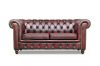 Picture of WILLIFORD 3/2 Seater 100% Genuine Leather Chesterfield Sofa Range (Maroon)