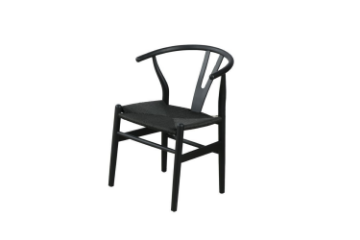 Picture of  WISHBONE Solid Wood Y Replica Chair (Black)