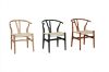 Picture of WISHBONE Solid Wood Y Replica Chair (Natural Frame-Beige Seat) - 53x50x79