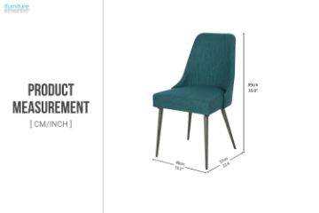 Picture of ALNOOR Fabric Dining Chair (Green) - 2PC in 1 Carton