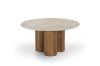 Picture of BLIX Mango Wood D68 Round Coffee Table with Marble Top