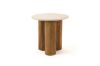 Picture of BLIX Mango Wood D50 Round Side Table with Marble Top
