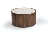 Picture of KASIA Mango Wood D89 Round Coffee Table With Marble Top