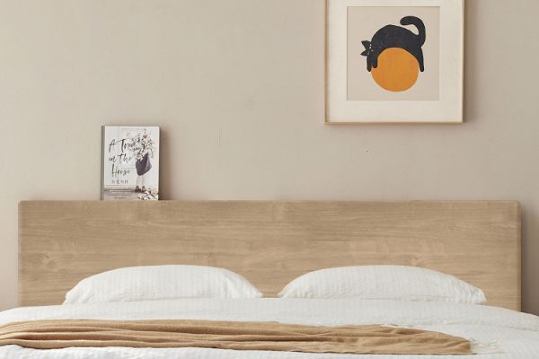 Picture of YUKI Japanese Low Height Bed Headboard in Queen/King Size