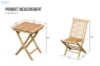Picture of BALI Solid Teak Wood 3PC Outdoor Dining Set (60 Square Table)